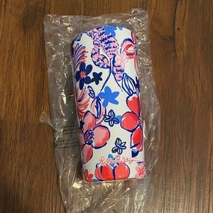 New in Box Lilly Pulitzer Slim Tumbler in Resort White Party Like a Lobster